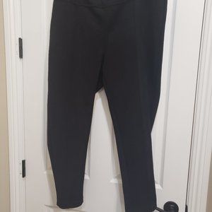 Tommy Hilfiger Womens Plus 2X Faux Suede leggings Rich Black Pants EUC Stretch
